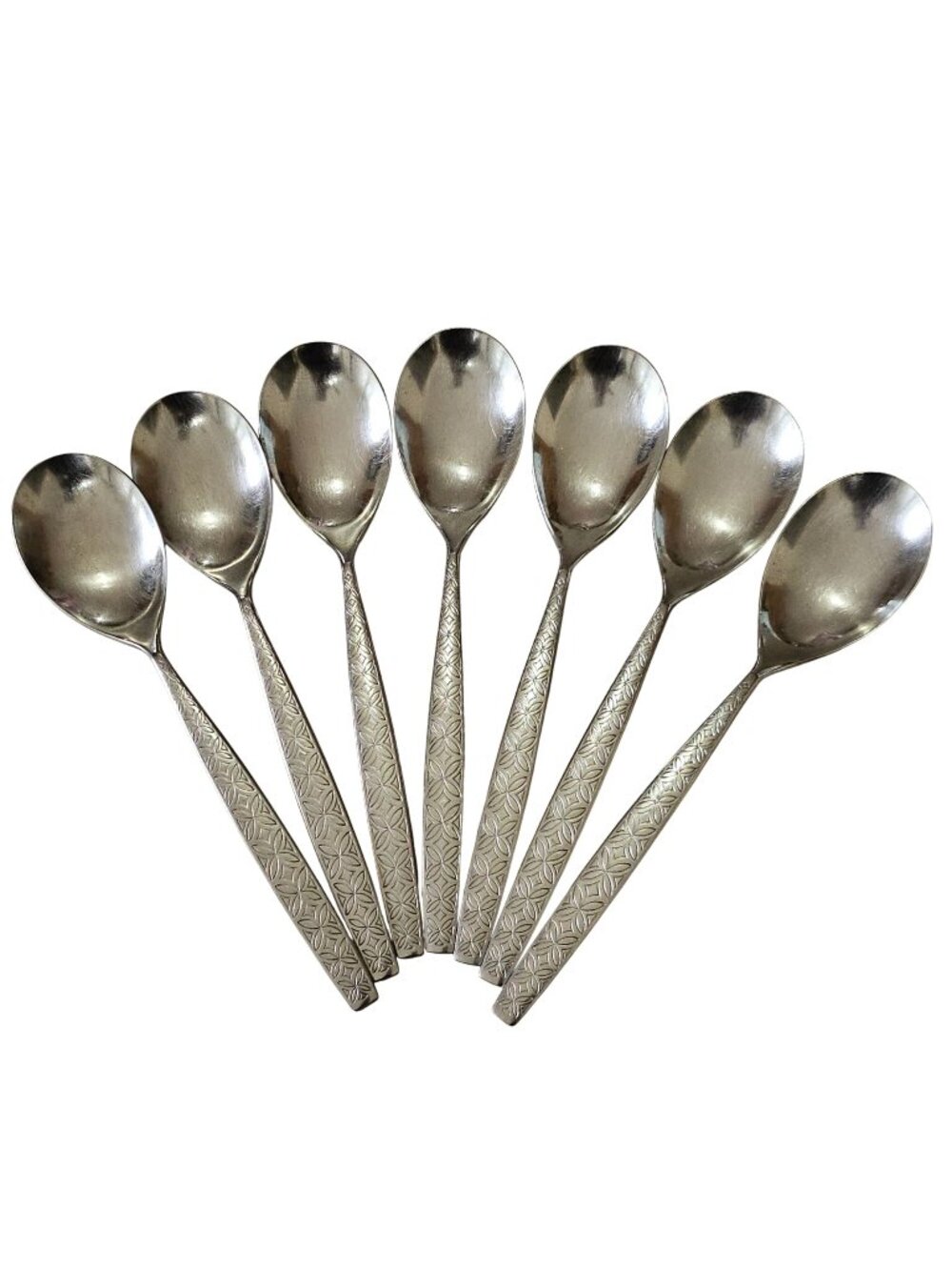 7 Noritake Allegro Soup Spoons 7.5" silverware flatware replacement MCM vtg